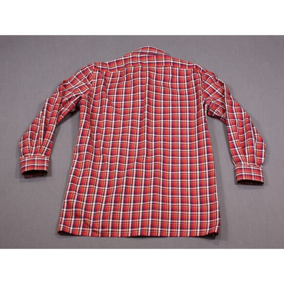 Kiton Napoli 100% Cotton Red Plaid Button Up Shirt Men’s Dress Casual Sz M - Picture 3 of 11